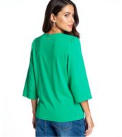 LAURA SCOTT Women's Summer Shirt, Fashionable T-Shirt with Lace, 64649960 Green