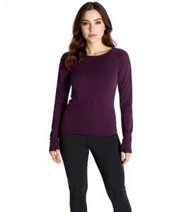 FAYN SPORTS Maglia a maniche lunghe senza cuciture da donna, abbigliamento fitness 46379918 Viola