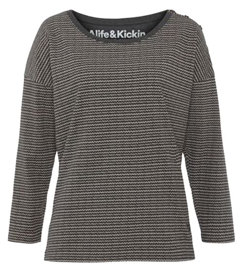Sudadera de algodón MaddieAK B para mujer, jersey de manga larga, 42899356, gris/blanco