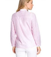 DELMAO Women's Blouse Cotton Shirt with Attached Ruffles 27264507 Pink/White DELMAO Women's Blouse Cotton Shirt with Attached Ruffles 27264507 Pink/White
