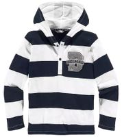 DELMAO Children's Cotton Hooded Sweater, Long-Sleeved Sweatshirt, 59340352, Blue/White DELMAO Children's Cotton Hooded Sweater, Long-Sleeved Sweatshirt, 59340352, Blue/White