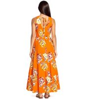 Laura Scott Women's Midi Dress, Sleeveless Summer Dress with Floral Print, Beach Dress 94523917 Orange Laura Scott Women's Midi Dress, Sleeveless Summer Dress with Floral Print, Beach Dress 94523917 Orange