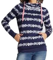 KangaROOS Women's Cotton Hoodie with Floral Ornaments 69913467 Blue KangaROOS Women's Cotton Hoodie with Floral Ornaments 69913467 Blue
