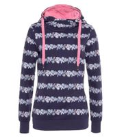 KangaROOS Women's Cotton Hoodie with Floral Ornaments 69913467 Blue KangaROOS Women's Cotton Hoodie with Floral Ornaments 69913467 Blue