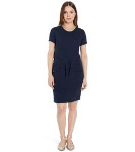 POLARINO Damen Sommer-Kleid Mini-Kleid stylisches Shirt-Kleid Urlaubs-Kleid 24164953 Dunkelblau