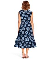 BOYSEN'S Women's Maxi Dress with All-Over Floral Print, Sleeveless Jersey Dress 95560104 Dark Blue