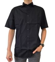 Chemise homme Eterna à manches courtes, chemise business simple, pur coton, 391172, noire Chemise homme Eterna à manches courtes, chemise business simple, pur coton, 391172, noire