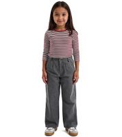 Pantalones anchos para niña, pantalones de tela, pantalones para diario, 924164 Gris