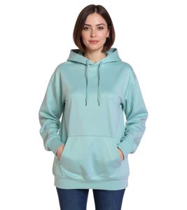 ZEGY Damen Hoodie schlichter Kapuzen-Pullover mit Kängurutasche Sweater 1082 Mint-Grün