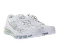 NIKE Air Max 2013 Kinder Sneaker Mädchen und Jungen Turnschuhe mit Air-Dämpfung 555426-101 Weiß/Silber
