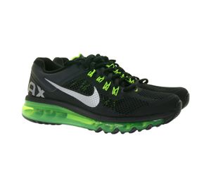 NIKE Air Max 2013 Kinder Sneaker Mädchen und Jungen Turnschuhe mit Air-Dämpfung 555426-003 Schwarz/Grün