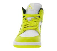 NIKE Air Jordan 1 Mid Women's Genuine Leather Sneakers Mid-Top Sneakers BQ6472-170 White/Yellow/Black NIKE Air Jordan 1 Mid Women's Genuine Leather Sneakers Mid-Top Sneakers BQ6472-170 White/Yellow/Black