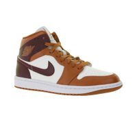 NIKE Air Jordan 1 Mid Women's Genuine Leather Sneakers Mid-Top Sneakers BQ6472-200 White/Red/Brown NIKE Air Jordan 1 Mid Women's Genuine Leather Sneakers Mid-Top Sneakers BQ6472-200 White/Red/Brown