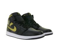 NIKE Air Jordan 1 Low Sneakers basse in vera pelle da uomo DQ8426-071 Nero/Oro
