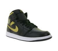 NIKE Air Jordan 1 Low Sneakers basse in vera pelle da uomo DQ8426-071 Nero/Oro