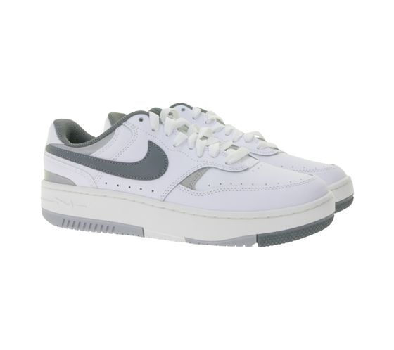 NIKE Gamma Force Damen Sneaker mit Textur-Overlays Echtleder-Schuhe DX9176 109 Weiß/Grau