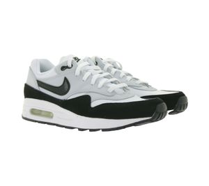 Baskets Nike Air Max 1 pour fille et garçon, cuir véritable, basses, DZ3307-106, blanc/noir Baskets Nike Air Max 1 pour fille et garçon, cuir véritable, basses, DZ3307-106, blanc/noir