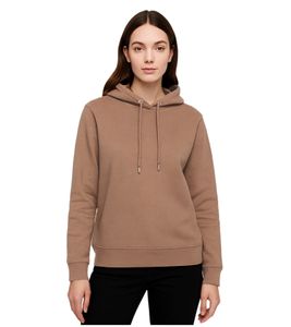 ZEGY Damen Hoodie schlichter Basic-Pullover mit Kapuze Sweater 1081 Braun