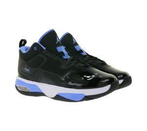 Baskets NIKE JORDAN Stay Loyal 3 pour enfant, chaussures de basketball basses en cuir véritable pour fille et garçon, FB9922-004, noir/bleu Baskets NIKE JORDAN Stay Loyal 3 pour enfant, chaussures de basketball basses en cuir véritable pour fille et garçon, FB9922-004, noir/bleu
