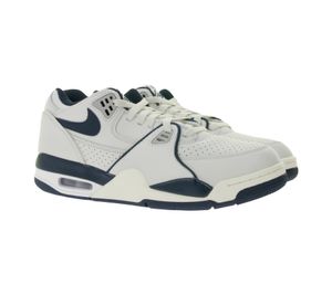NIKE Air Flight 89 Low Men's Genuine Leather Basketball Sneakers Retro FQ8256-001 White/Beige/Blue