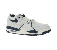 NIKE Air Flight 89 Low Men's Genuine Leather Basketball Sneakers Retro FQ8256-001 White/Beige/Blue