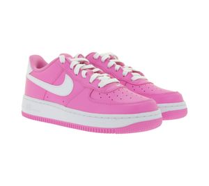 Baskets Nike Air Force 1 pour fille, cuir véritable, baskets basses pour adolescent, FV5948 600 Rose/Blanc Baskets Nike Air Force 1 pour fille, cuir véritable, baskets basses pour adolescent, FV5948 600 Rose/Blanc