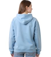 ZEGY Damen Hoodie schlichter Kapuzen-Pullover mit Kängurutasche Sweater 1077 Hell-Blau