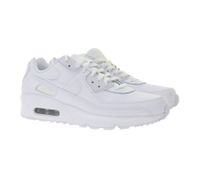 NIKE Air Max 90 Kinder Sneaker Mädchen und Jungen Turnschuhe mit Air-Dämpfung und Echtleder HF6358-102 Weiß/Silber
