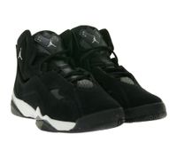 NIKE JORDAN True Flight Kinder Sneaker Mädchen und Jungen Echtleder Turnschuhe Mid-Top Basketball 343795-050 Schwarz