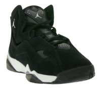 NIKE JORDAN True Flight Kinder Sneaker Mädchen und Jungen Echtleder Turnschuhe Mid-Top Basketball 343795-050 Schwarz