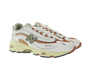 New Balance 1000 Sneakers in vera pelle, scarpe retrò da donna e da uomo con ammortizzazione ABZORB M1000CB Bianco/Beige/Rosso New Balance 1000 Sneakers in vera pelle, scarpe retrò da donna e da uomo con ammortizzazione ABZORB M1000CB Bianco/Beige/Rosso