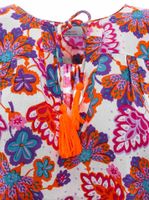ZWILLINGSHERZ Alex Women's Summer Blouse Tunic Shirt with Floral Pattern 33103-1 White/Blue/Pink/Orange ZWILLINGSHERZ Alex Women's Summer Blouse Tunic Shirt with Floral Pattern 33103-1 White/Blue/Pink/Orange