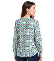 Chemisier tunique d'été femme ZWILLINGSHERZ Stargazing avec étoiles 33184-64 Blanc/Bleu/Rose/Vert