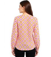 ZWILLINGSHERZ Damen Sommer-Bluse Tunika-Shirt mit Blumen 33256-90 Weiß/Pink/Orange ZWILLINGSHERZ Damen Sommer-Bluse Tunika-Shirt mit Blumen 33256-90 Weiß/Pink/Orange