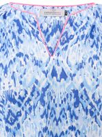 Chemisier d'été femme ZWILLINGSHERZ à motif ethnique, chemise à manches longues en coton 33234-86, bleu/blanc/rose