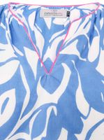 ZWILLINGSHERZ Damen Sommer-Bluse mit Blätter-Muster Baumwoll Langarmshirt 33229-89 Weiß/Blau/Pink ZWILLINGSHERZ Damen Sommer-Bluse mit Blätter-Muster Baumwoll Langarmshirt 33229-89 Weiß/Blau/Pink
