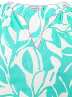 ZWILLINGSHERZ Damen Sommer-Bluse mit Blätter-Muster Baumwoll Langarmshirt 33229-64 Weiß/Grün/Pink ZWILLINGSHERZ Damen Sommer-Bluse mit Blätter-Muster Baumwoll Langarmshirt 33229-64 Weiß/Grün/Pink