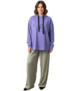 Sudadera con capucha para mujer ZEGY de algodón 1074, color morado