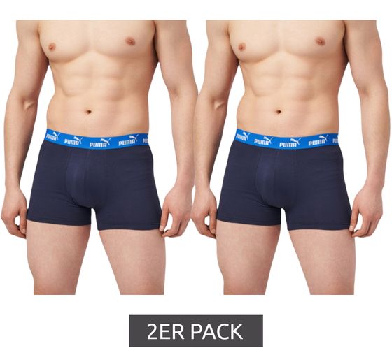 2er Pack PUMA Everyday Basic Boxer Herren Boxer-Shorts Baumwoll-Unterhose 701232894 009 Blau
