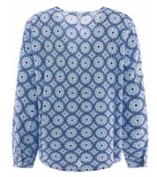 ZWILLINGSHERZ Maike Damen Sommer-Bluse Tunika-Shirt mit Quasten und Ornamenten 33125-1 Blau/Weiß/Pink ZWILLINGSHERZ Maike Damen Sommer-Bluse Tunika-Shirt mit Quasten und Ornamenten 33125-1 Blau/Weiß/Pink