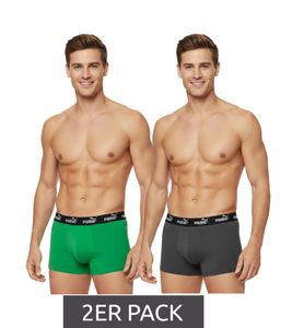 2-pack PUMA Everyday Basic Boxer Men's Boxer Shorts Cotton Underwear 701232894 004 Grey/Green