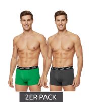 Pack de 2 calzoncillos bóxer básicos PUMA Everyday para hombre, de algodón, 701232894 004, gris/verde