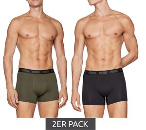 2-pack PUMA Everyday Basic Boxer Men's Boxer Shorts Cotton Underwear 701232894 008 Khaki/Black