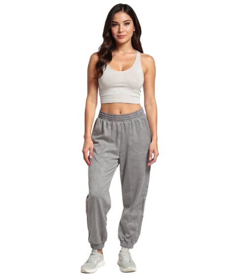 ZEGY Women's Jogging Pants, Comfortable Sweatpants with Side Pockets, Cotton Pants, 1068 Gray