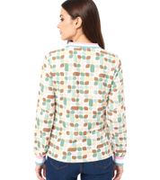 ZWILLINGSHERZ Mosaic Women's Long-Sleeve Summer Shirt with Colorful Mosaics 31628-66 Beige/Brown/Green/Pink