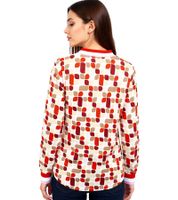Camicia estiva a maniche lunghe da donna ZWILLINGSHERZ Mosaic con mosaici colorati 31628-15 Beige/Marrone/Rosso/Rosa Camicia estiva a maniche lunghe da donna ZWILLINGSHERZ Mosaic con mosaici colorati 31628-15 Beige/Marrone/Rosso/Rosa