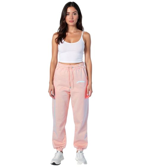 ZEGY Women's Jogging Pants, Comfortable Sweatpants with Side Pockets, Cotton Pants, 1063 Pink