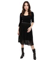 Falda plisada de mujer ZEGY, falda de verano sencilla, falda midi 1052 Negra Falda plisada de mujer ZEGY, falda de verano sencilla, falda midi 1052 Negra