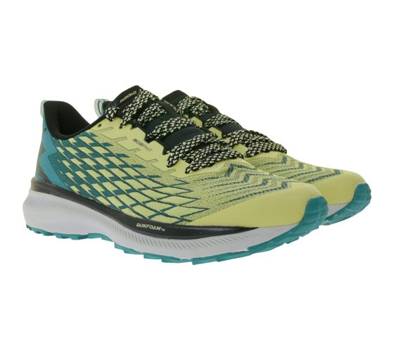 Scarpe sportive da donna 361° Tarako 3 con solette QU!KFOAM, scarpe da corsa resistenti all'acqua, drop 9 mm, Y2255-8372, verde lime/turchese