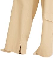 Women's Cargo Pants, Practical Cotton Wide-Leg, High-Waist Summer Pants, 972109 Beige